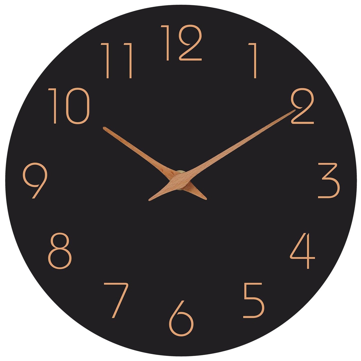Mosewa Wall Clock 8" Battery Operated Silent Non-Ticking Simple Minimalist
