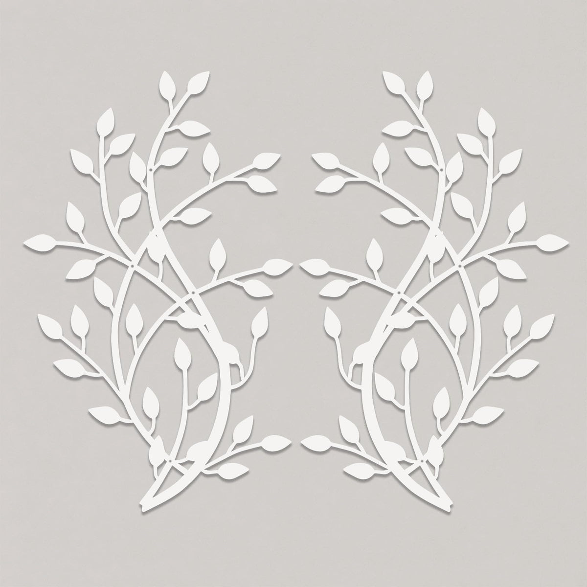 Meltset Metal Tree Leaf Wall Decor, Vine Olive Leaf Branch Wall Art, Wrought Iron Scroll Artwork, Decorative Wall Sculptures Above The Bed, Living Room, Hallway, Indoor and Outdoor(S/Farmhouse)