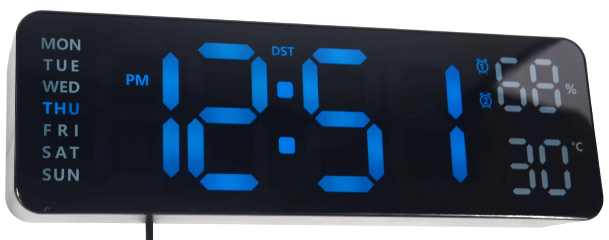 12In Wall Clock,Modern,Battery Operated,Non-Ticking Analog Clock,Black