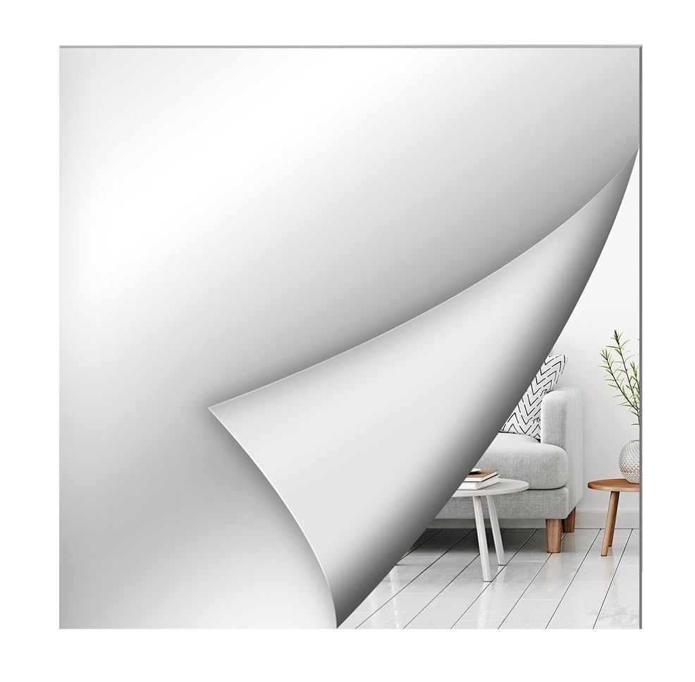 Shiftshade 4 Pack Wall Mirror Full Length, 12 x 12 Inch Acrylic Mirror Tiles, Shatterproof Flexible Plastic Mirror Sheets for Bedroom Home Gym Door