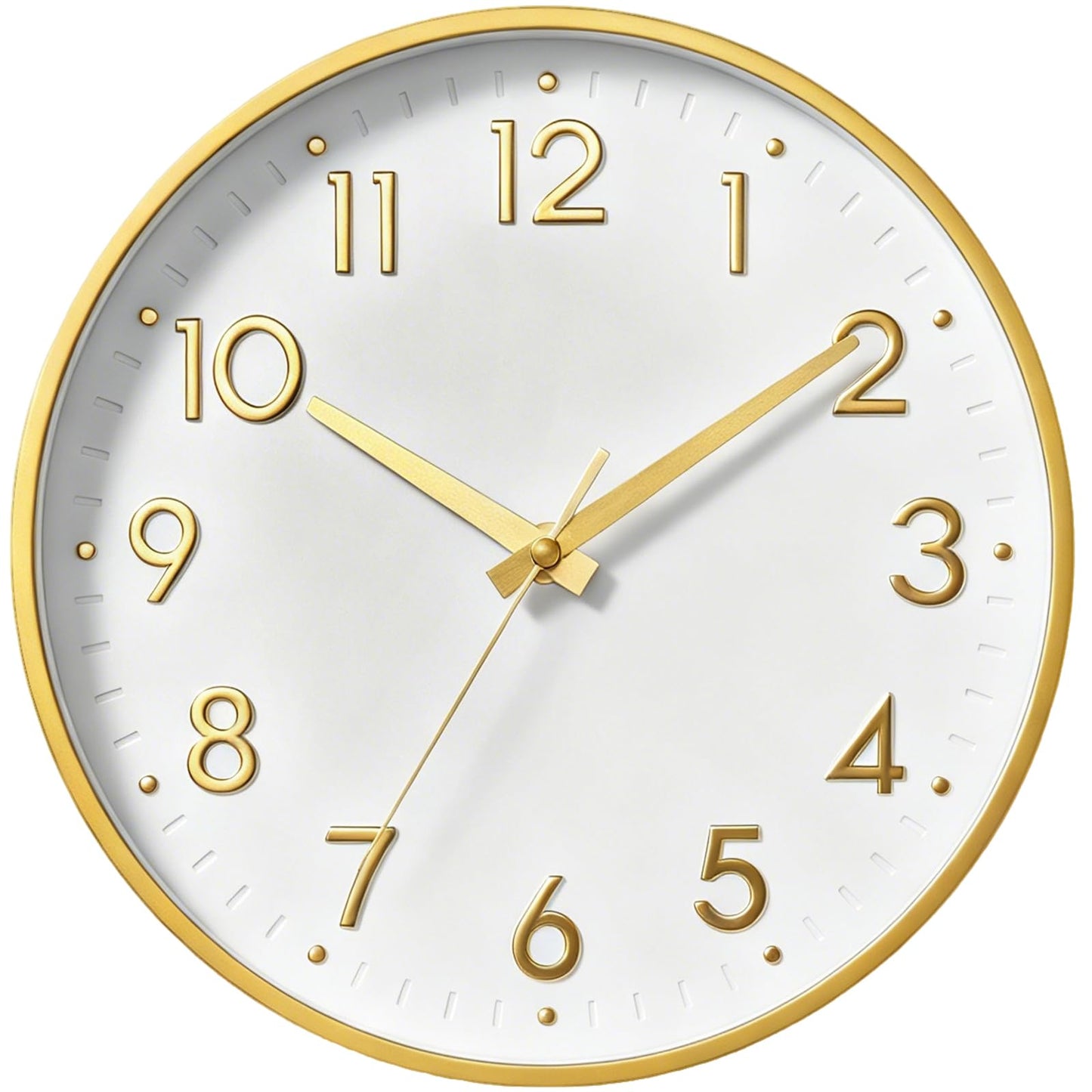 Mosewa Small 8 Inch Wall Clock Battery Operated Silent Non Ticking Analog