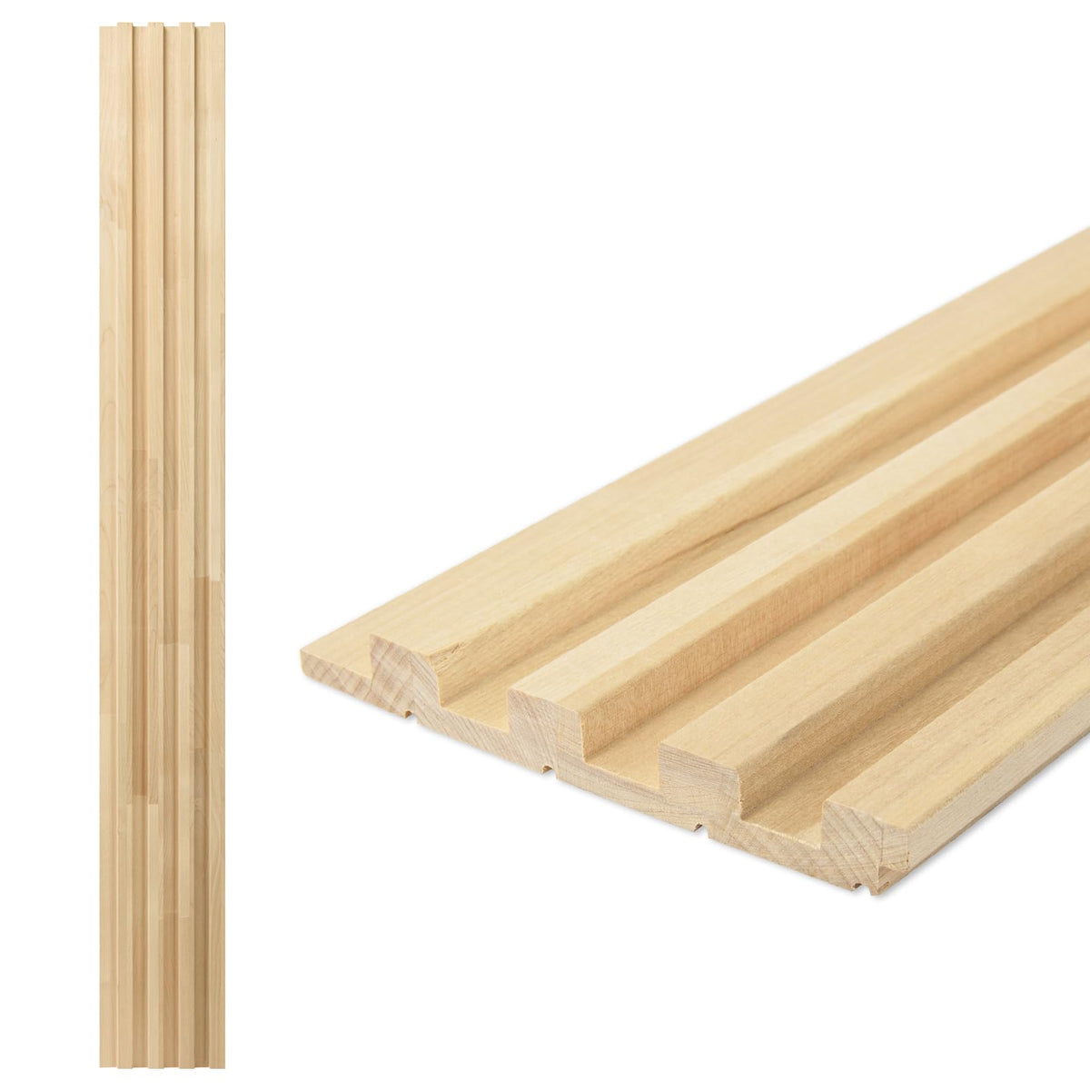 Art3d 108 x 5.7 Inch Slat Solid Wood Wall Paneling for Interior Decor, Oak