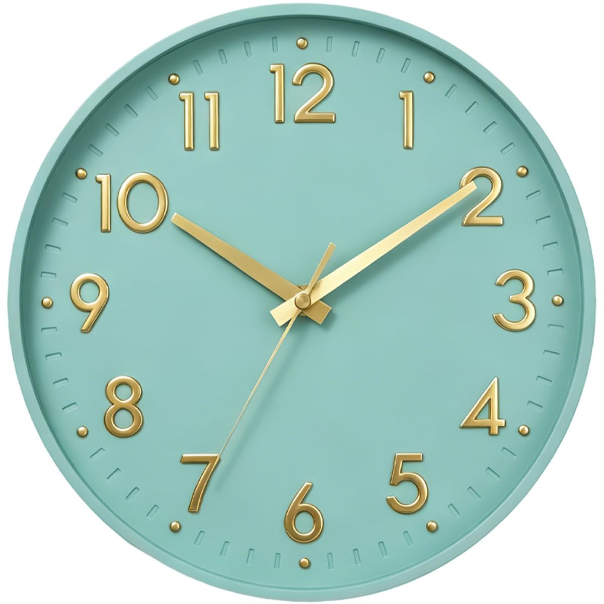 Mosewa Small 8 Inch Wall Clock Battery Operated Silent Non Ticking Analog