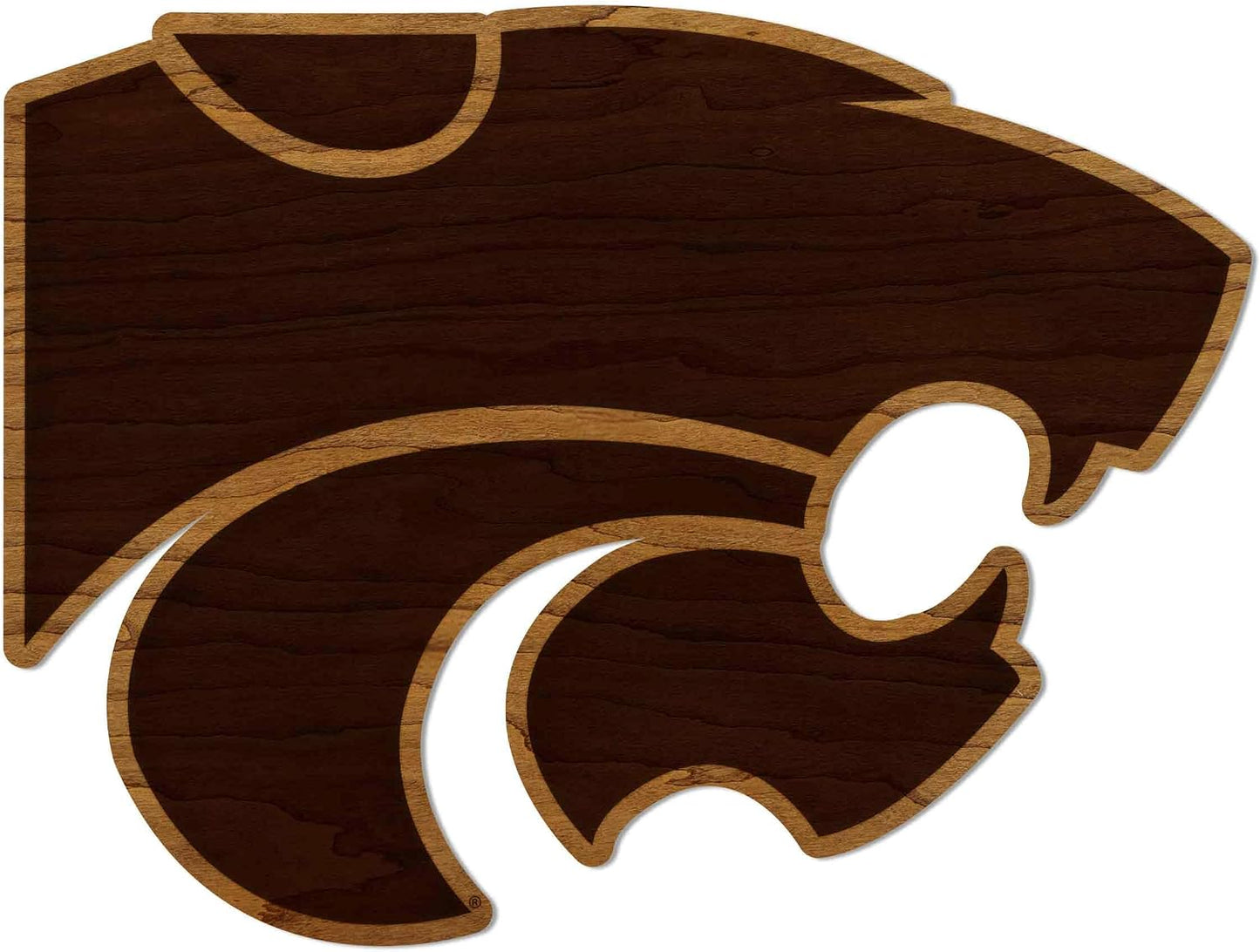LazerEdge Kansas State Wildcats Wooden Wall Art – Officially Licensed College Decor – Laser-Etched Hanging Sign – Cherry Wood