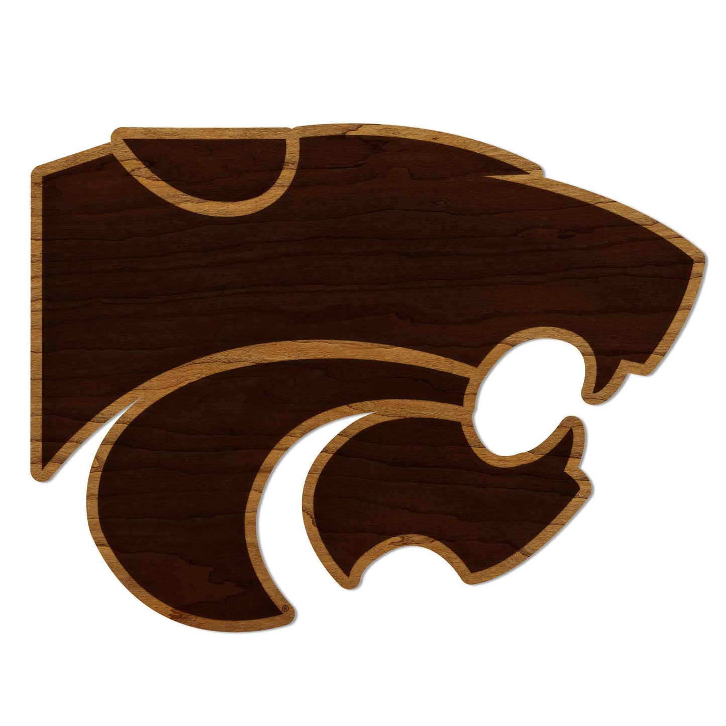 LazerEdge Kansas State Wildcats Wooden Wall Art – Officially Licensed College Decor – Laser-Etched Hanging Sign – Cherry Wood