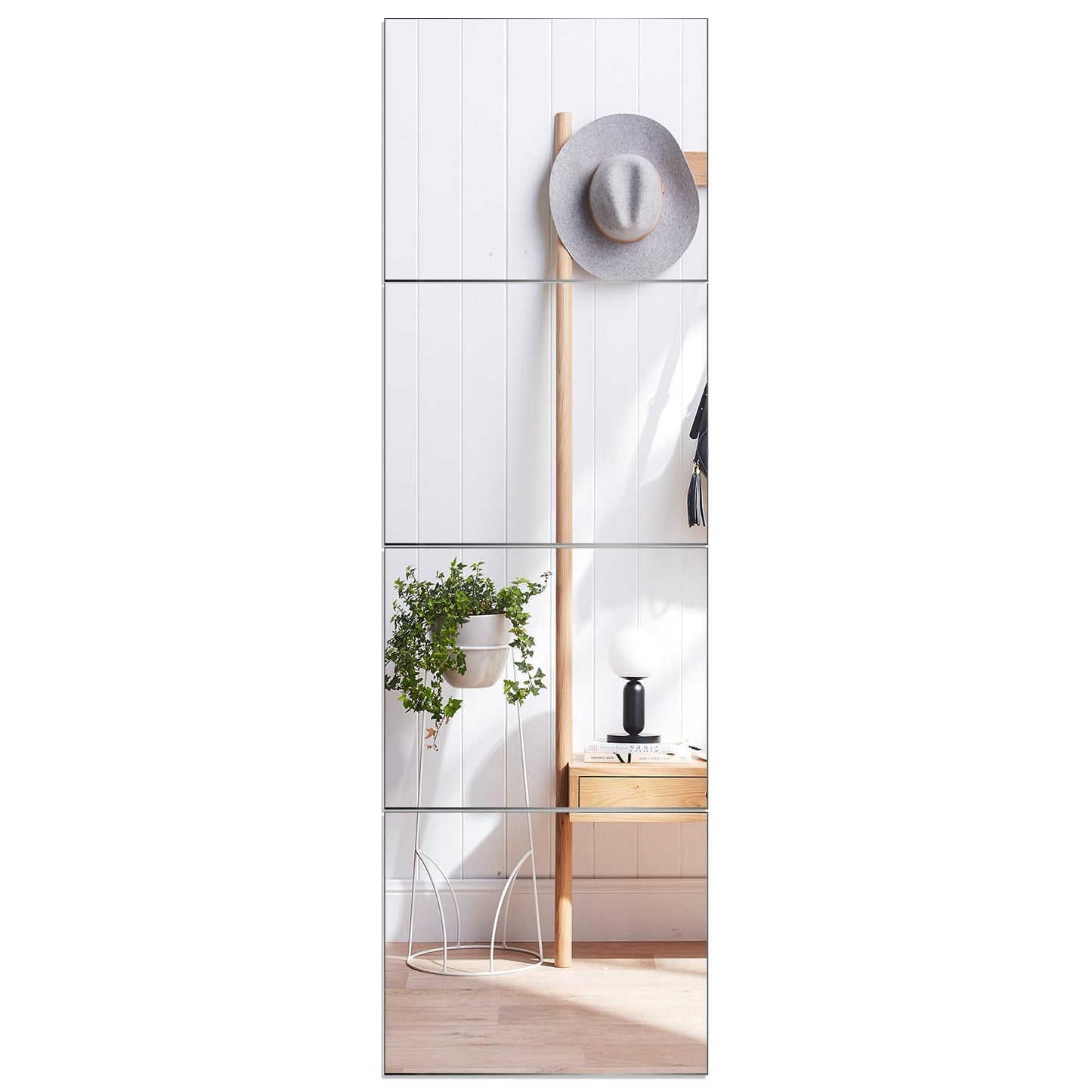VASUHOME Home Gym Mirrors 14 x12 Inch - 12PCS HD Glass Wall Mounted Mirror Tiles for Home Gym, Bedroom, Living Room, Door, Closet