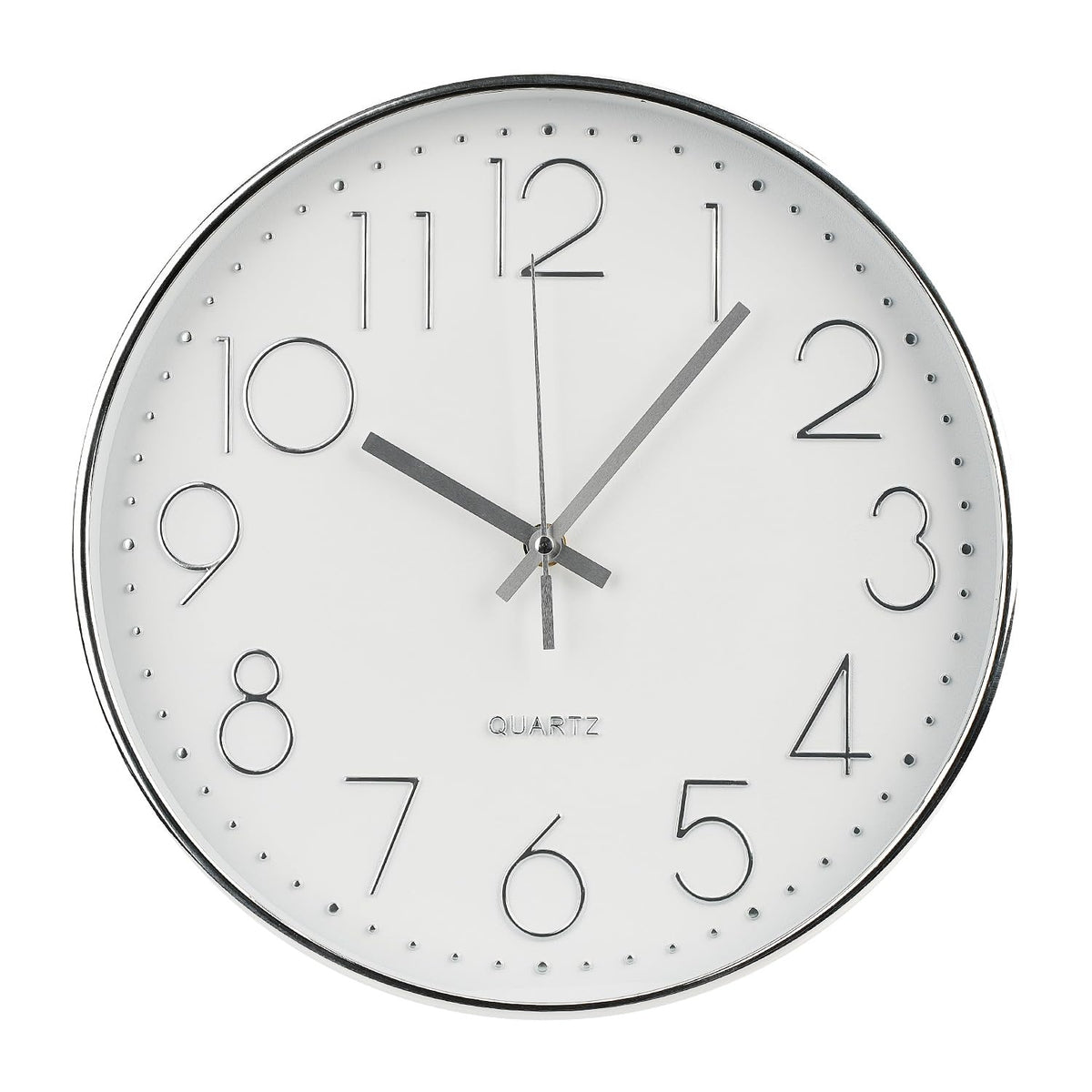 Wall Clock 12 Inch Non-Ticking Silent Modern Simple Style Round Decor Clock Gold Stereoscopic Dial Quartz Wall Clocks for Home/Office/School/Living Room/Bedroom/Kitchen