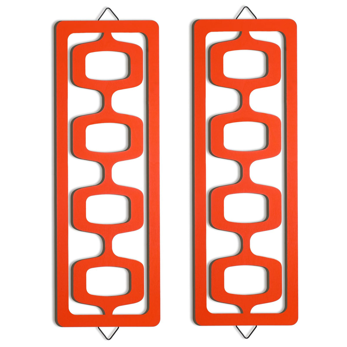 CroBlissful 2pcs Mid Century Modern Wall Art Geometric Wall Decor, Brown