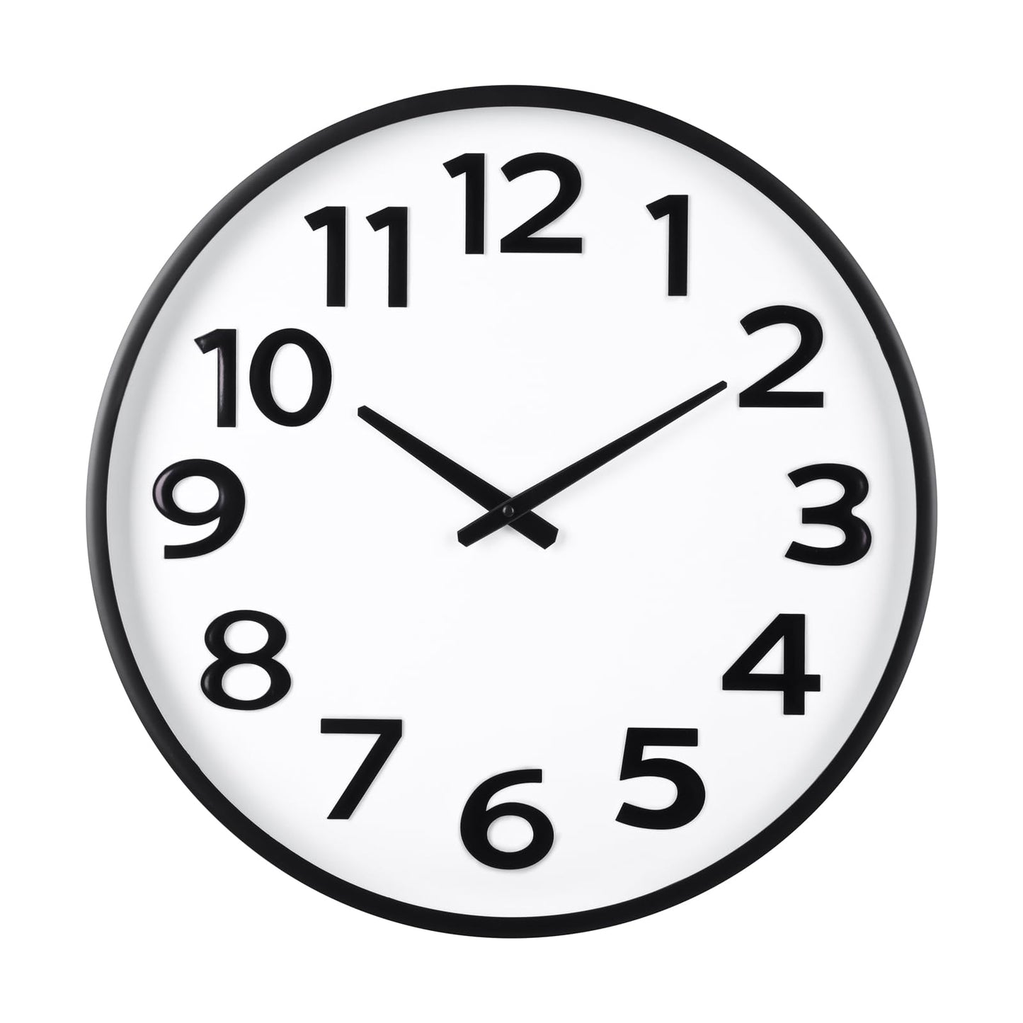 Wall Clock 12 Inch Silent Non-Ticking Big Numbers Easy to Read Wall Clocks Decorative for Office School Bedroom Home