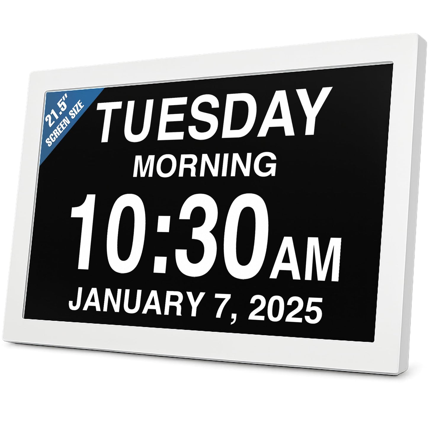 American Lifetime New 2026 Dementia Clock Large for Seniors, Digital Clock Large Display with Custom Alarms, Clock with Day & Date for Elderly, Number Digital Clock 12 Inches White