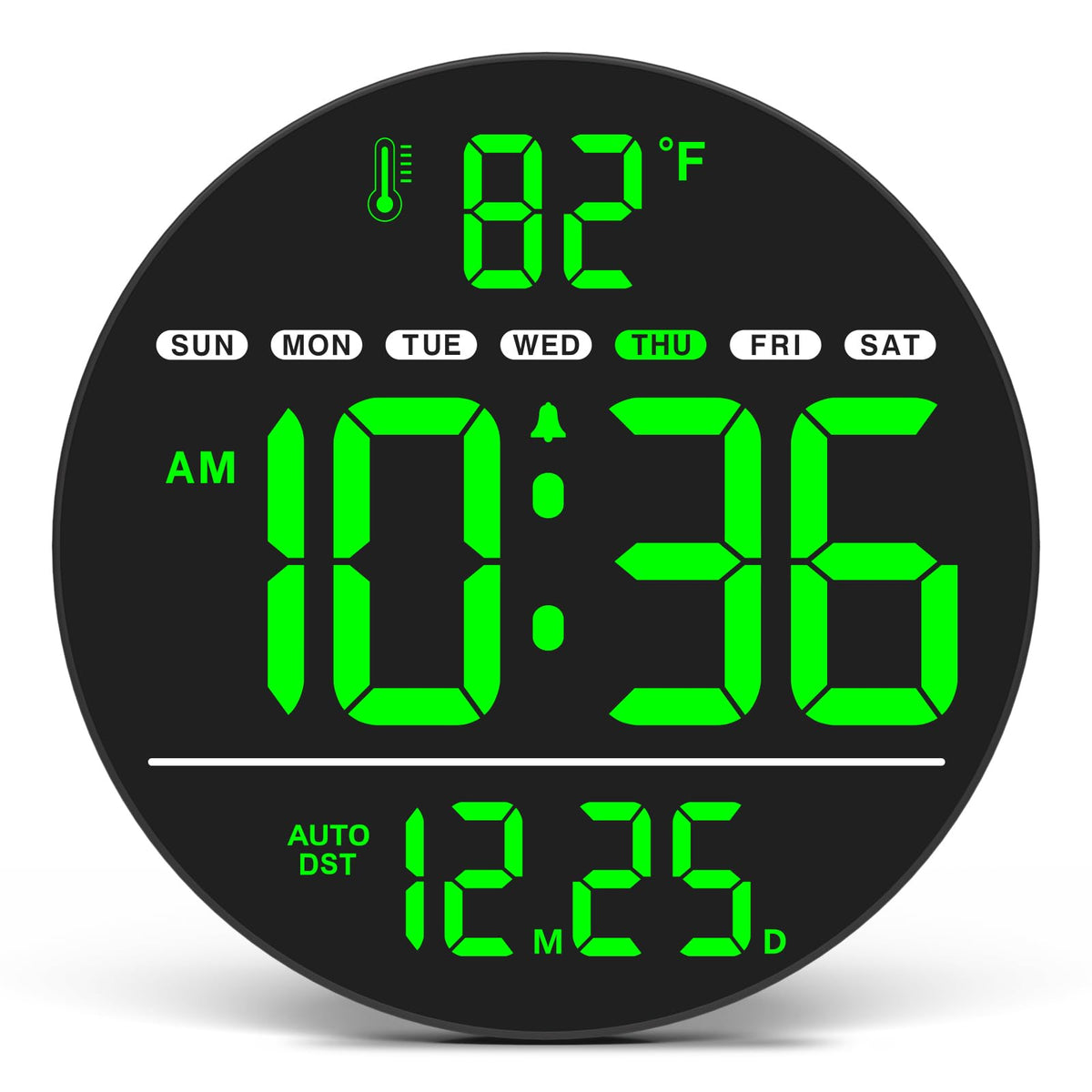 WallarGe Electric Large Digital Wall Clock with LED Display