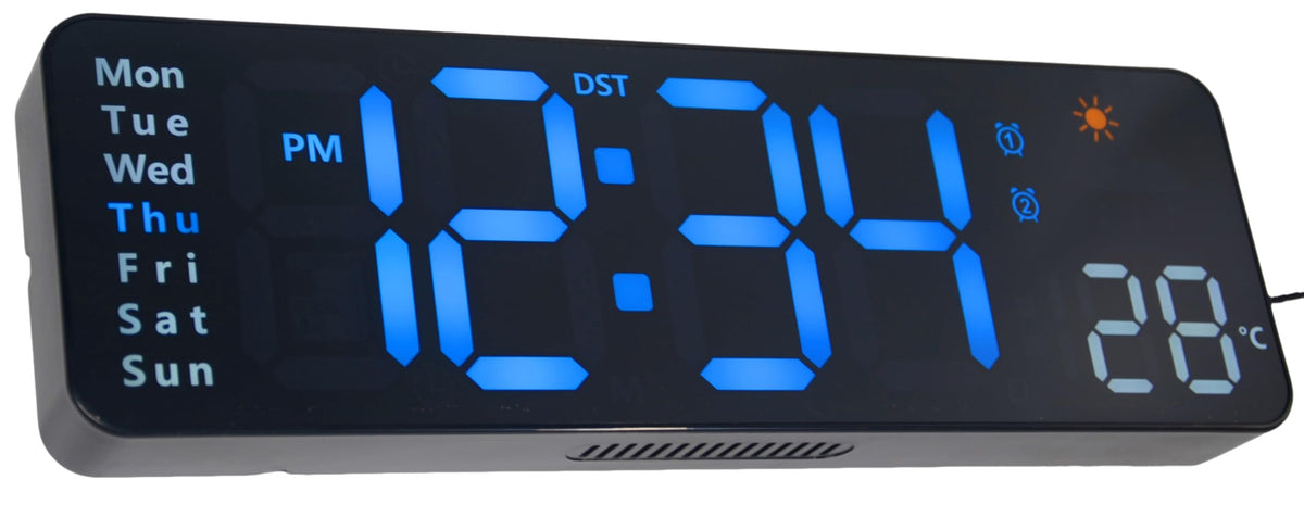 12In Wall Clock,Modern,Battery Operated,Non-Ticking Analog Clock,Black