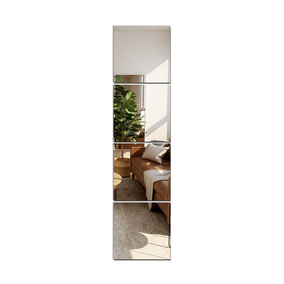 TRAHOME Home Gym Mirror Tiles for Wall, 14"x12"x12PCS Full Length Mirror