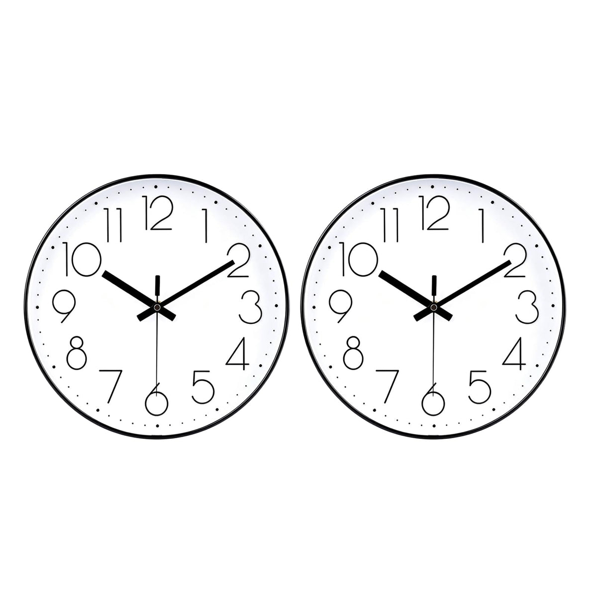 jomparis Wall Clock 12 Inch Non-Ticking Silent Battery Operated Round Wall Clock Modern Elegant Simple Style Clock for Home Office Kitchen Bedroom Living Room