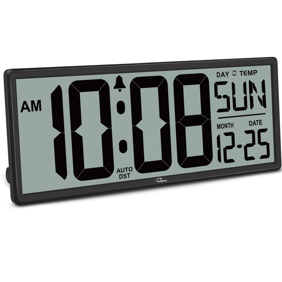 WallarGe 14.5'' Large Digital Wall Clock Battery Operated
