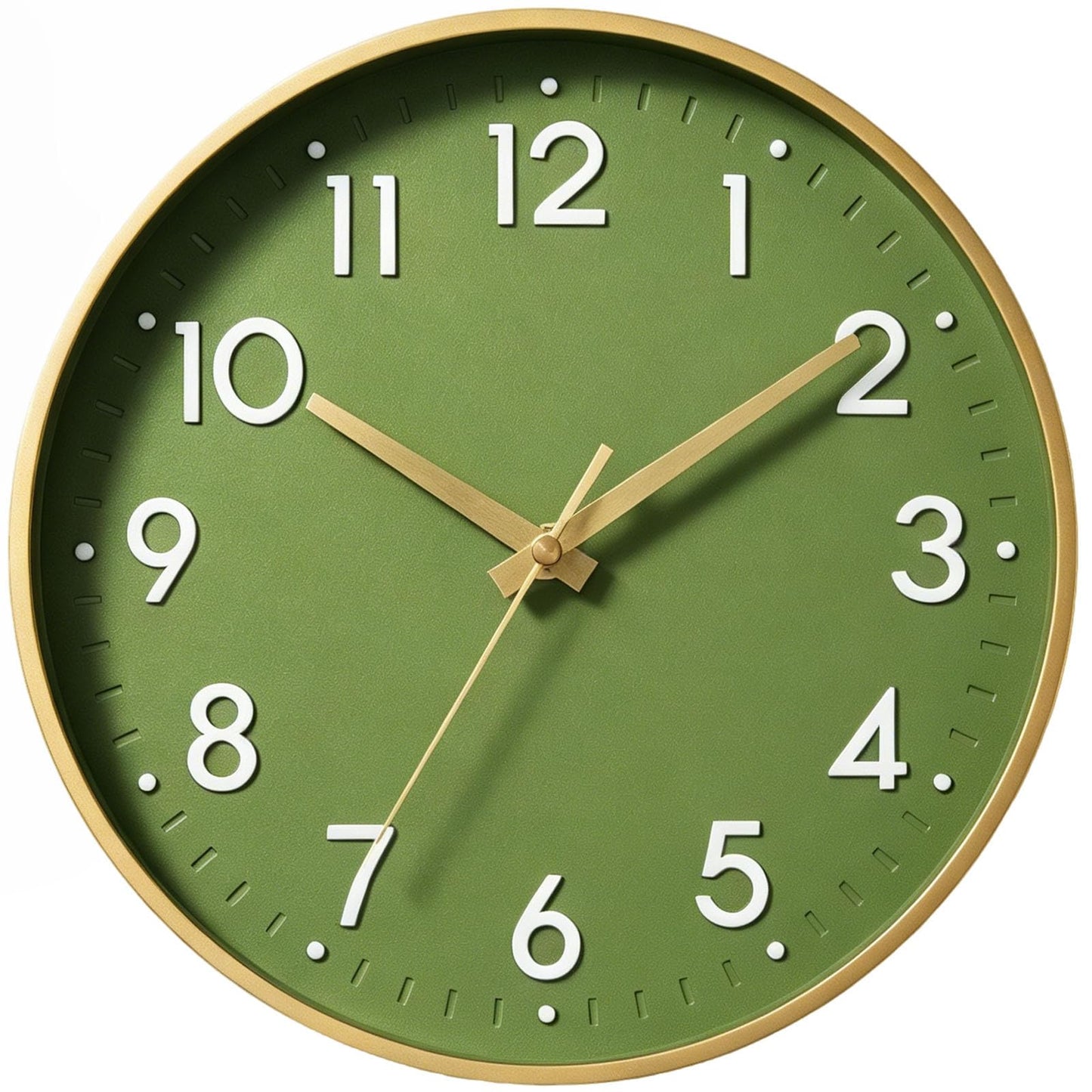 Mosewa Small 8 Inch Wall Clock Battery Operated Silent Non Ticking Analog