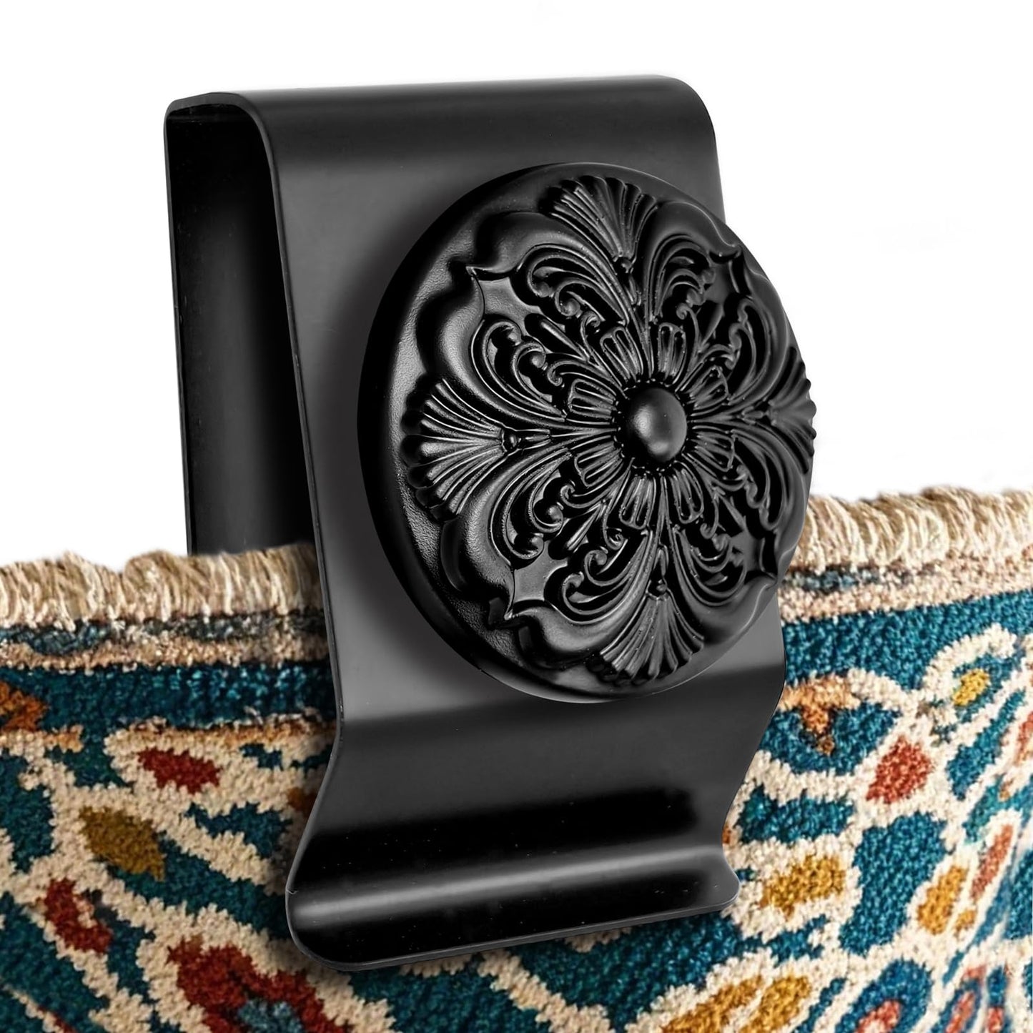 Tapestry Wall Hanging Clamps 4 Pack 1.2x2.0 Textile Art Decoration Hangers Metal Clips for Hanging Rugs Carpet Display (Bronze)