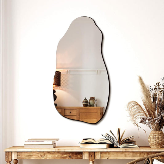TRAHOME 32'' x 18'' Irregular Asymmetrical Wall Mirror