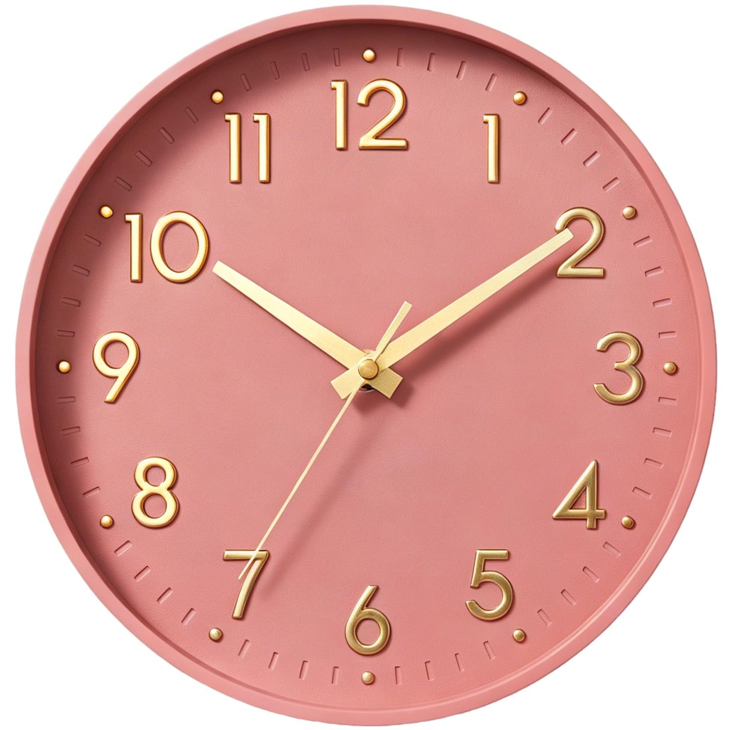 Mosewa Small 8 Inch Wall Clock Battery Operated Silent Non Ticking Analog
