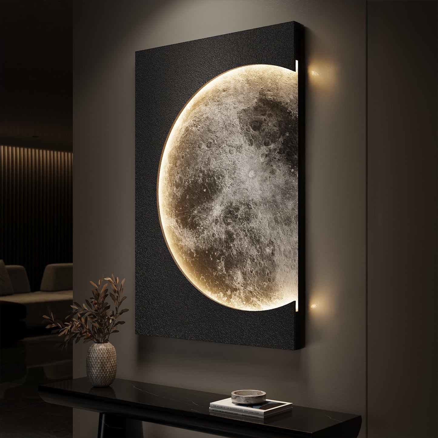 Large Wood Abstract Wall Art for Living Room, Modern 3D Artwork for Walls