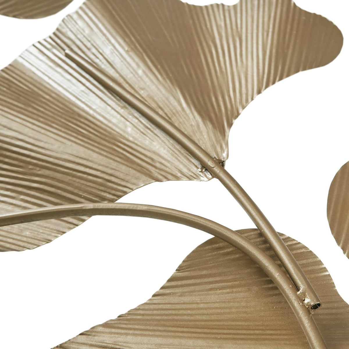 Madison Park Wall Art Living Room Décor Faye Metal Foil Ginkgo Leaf Large Home Accent Modern Inspired Dining, Bathroom Decoration Ready to Hang Ornament for Bedroom, 43"W x 23.5"H x 1.6"D, Gold