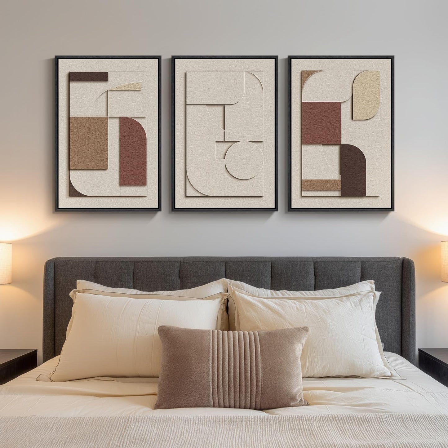 Large Wood Abstract Wall Art for Living Room, Modern 3D Artwork for Walls