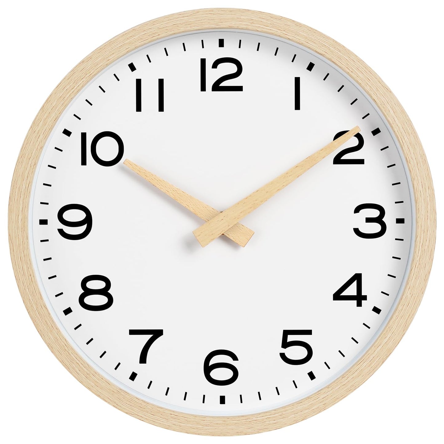 AKCISOT 12 Inch Wall Clock, Silent Battery Operated Analog Clock, Black