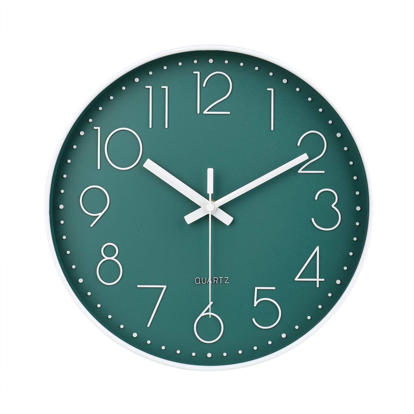 jomparis Wall Clock 12 Inch Non-Ticking Silent Battery Operated Round Wall Clock Modern Elegant Simple Style Clock for Home Office Kitchen Bedroom Living Room