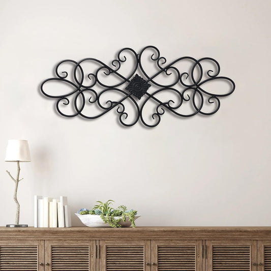 Sintosin Black Wrought Iron Wall Decor 32" x 13"