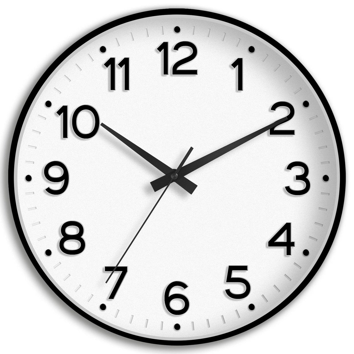 Roymnie 8 Inch Wall Clock, Battery Operated Silent Non Ticking Green Analog