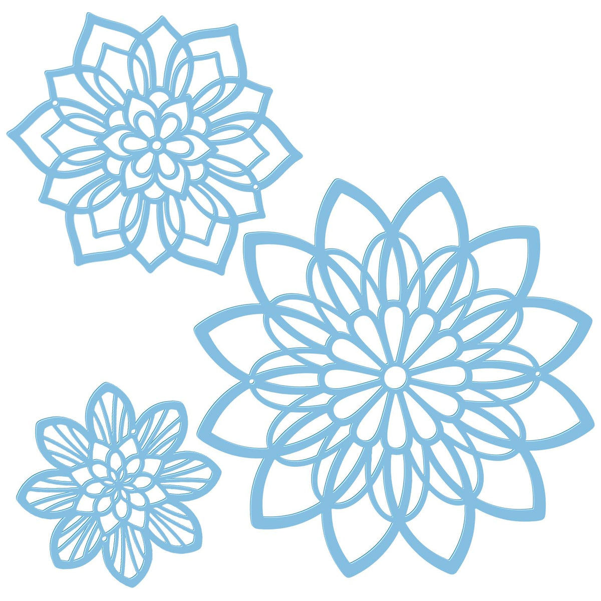 Zzbakress 3 Pcs Metal Flowers Wall Art Bathroom Wall Decor, Black Elegant