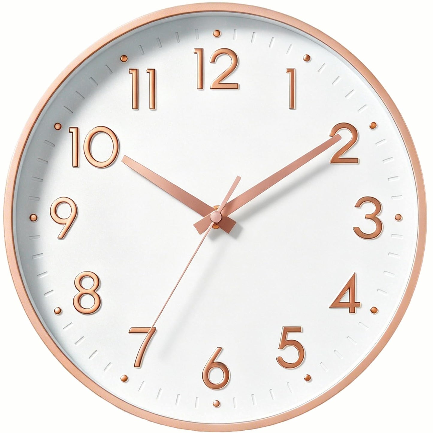 Mosewa Small 8 Inch Wall Clock Battery Operated Silent Non Ticking Analog