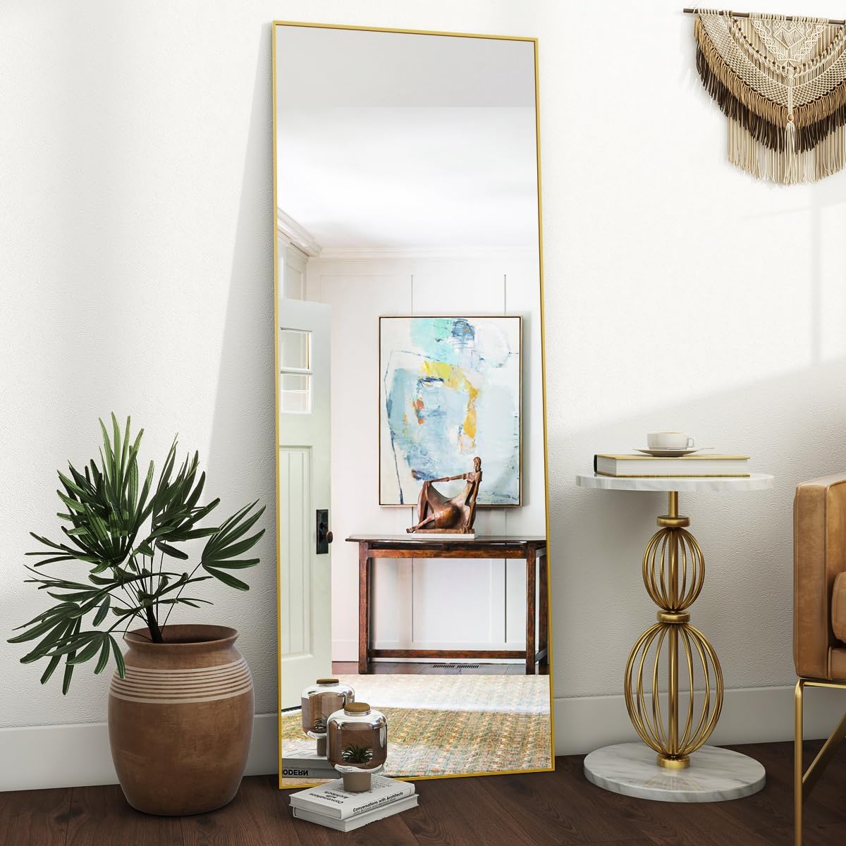 VooBang Large Full Length Mirror 78" x 35" - Shatterproof Black