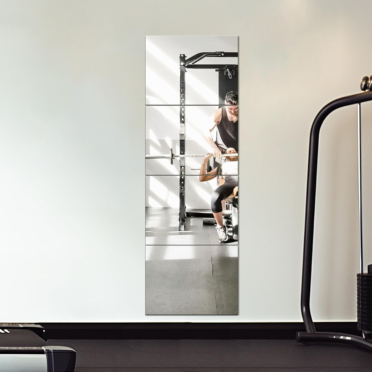 Delma Frameless Mirror Tiles 14"x12"x8 Pcs Wall Mounted