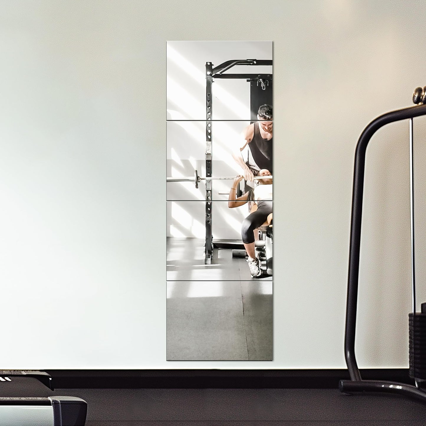 Delma Glass Full Length Wall Mirror Tiles, 14'' x 12'' 4PCS