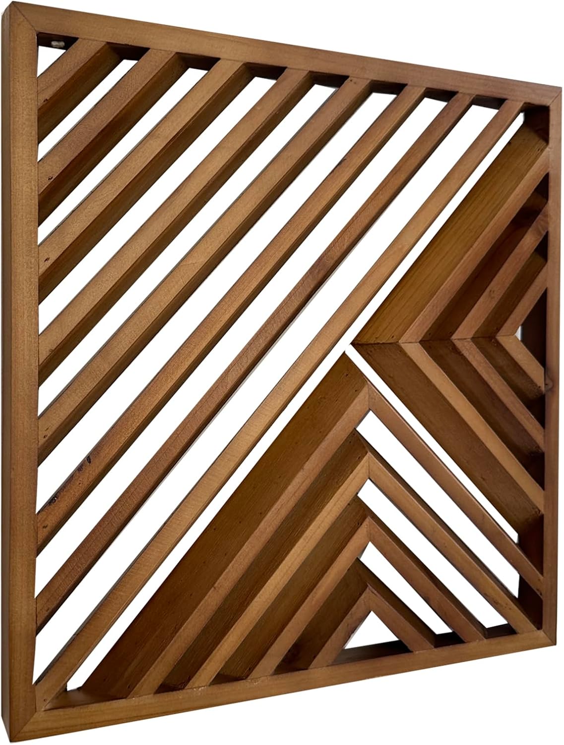 Musanpou Wooden Geometric Home Wall Decor Slatted Wood Design Wall Sculpture，Set of 3 Wood Wall Art decorate，Boho Bathroom Bedroom Living Room rustic Home Decoration