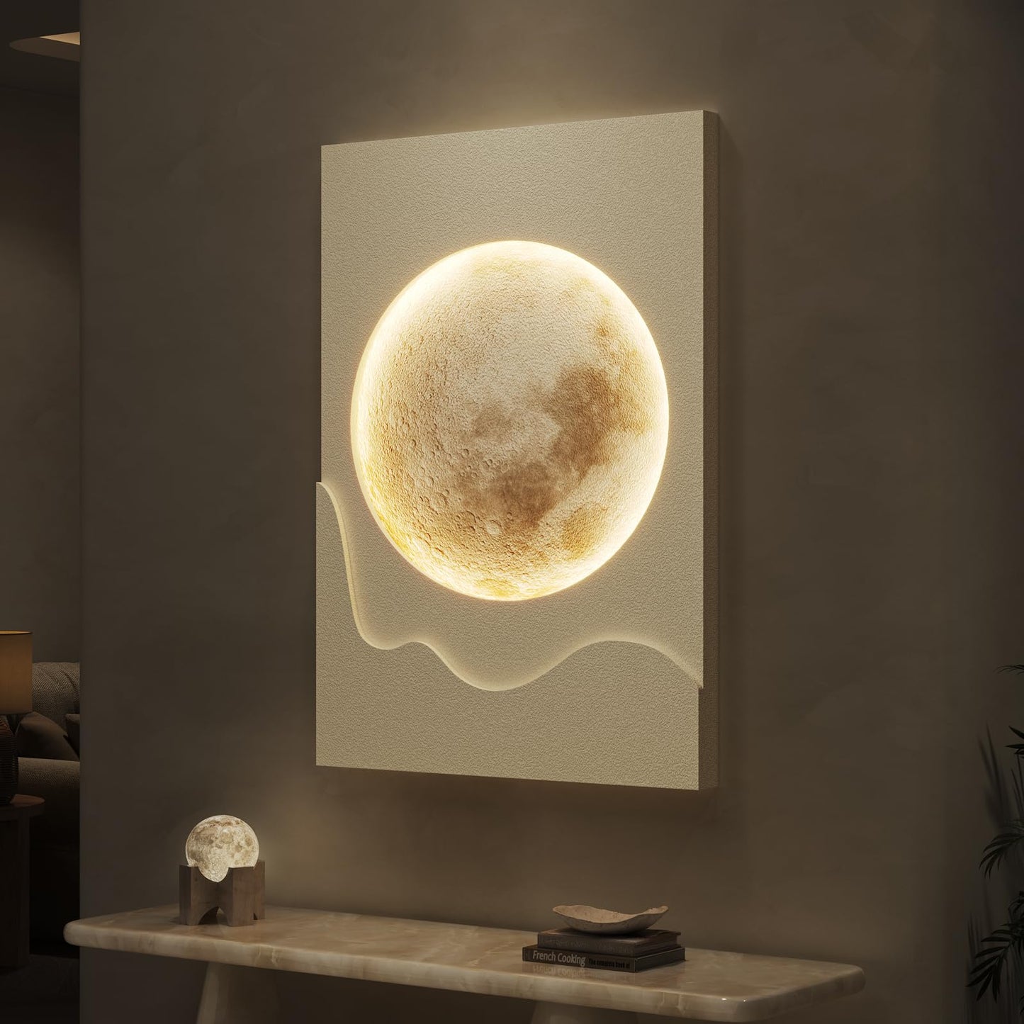 Large Wood Abstract Wall Art for Living Room, Modern 3D Artwork for Walls