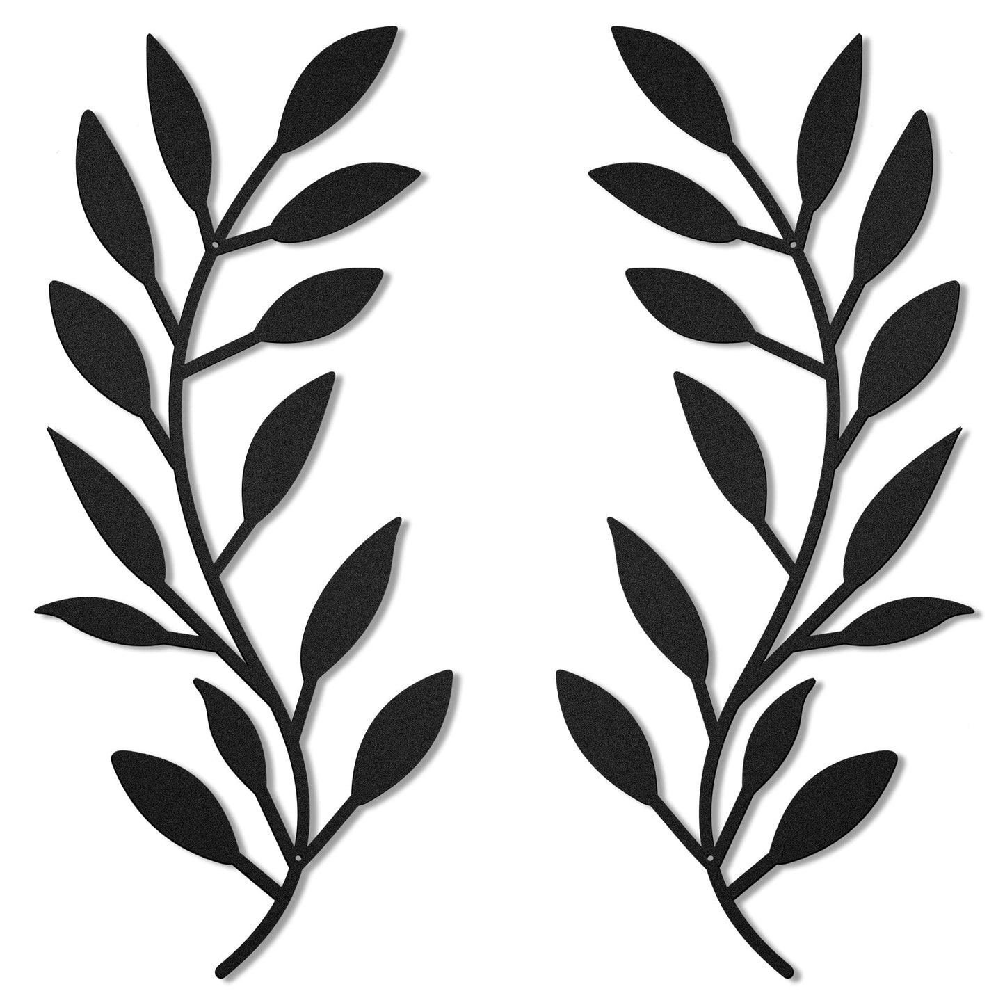 Zhengmy 2 Pcs Metal Leaf Wall Art Vine Branch Decor,Lively Colors