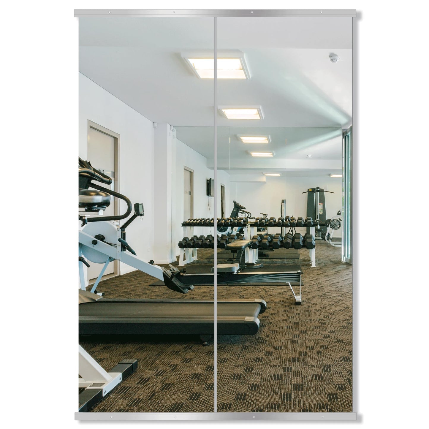 Delma Frameless Mirror Tiles 14"x12"x8 Pcs Wall Mounted