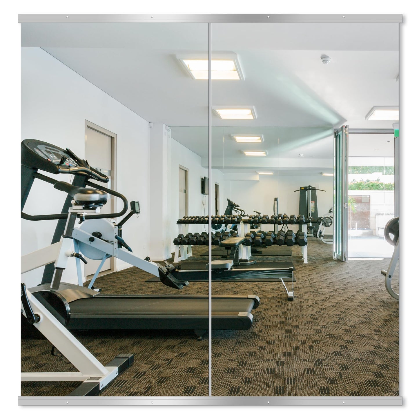 Delma Frameless Mirror Tiles 14"x12"x8 Pcs Wall Mounted
