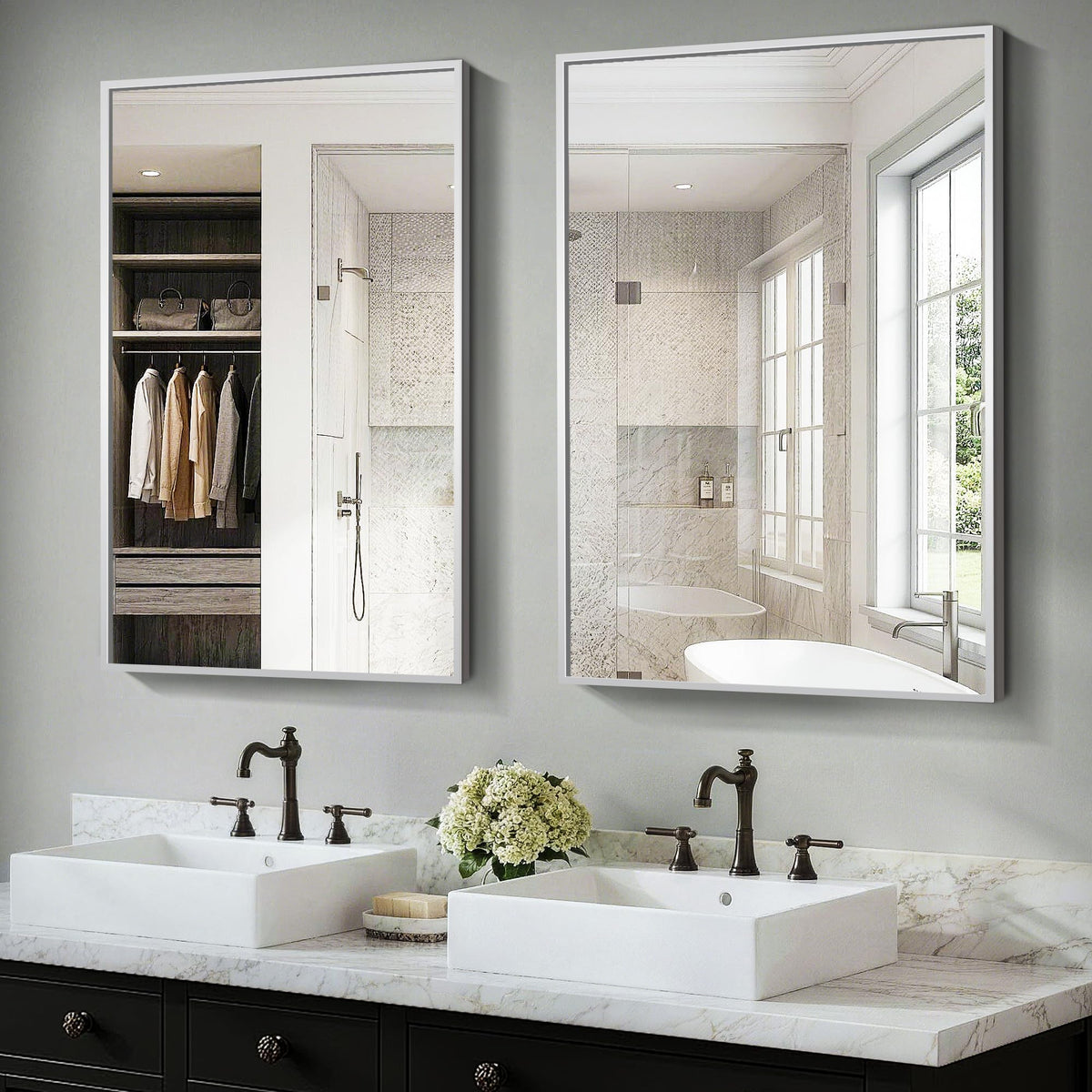 Bathroom Vanity Mirror for Wall 2Pack 36"x24" Bathroom Mirror for Over Sink