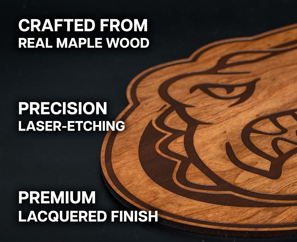 LazerEdge Wake Forest Demon Deacons Wooden Wall Art – Officially Licensed College Decor – Laser-Etched Hanging Sign – Cherry Wood