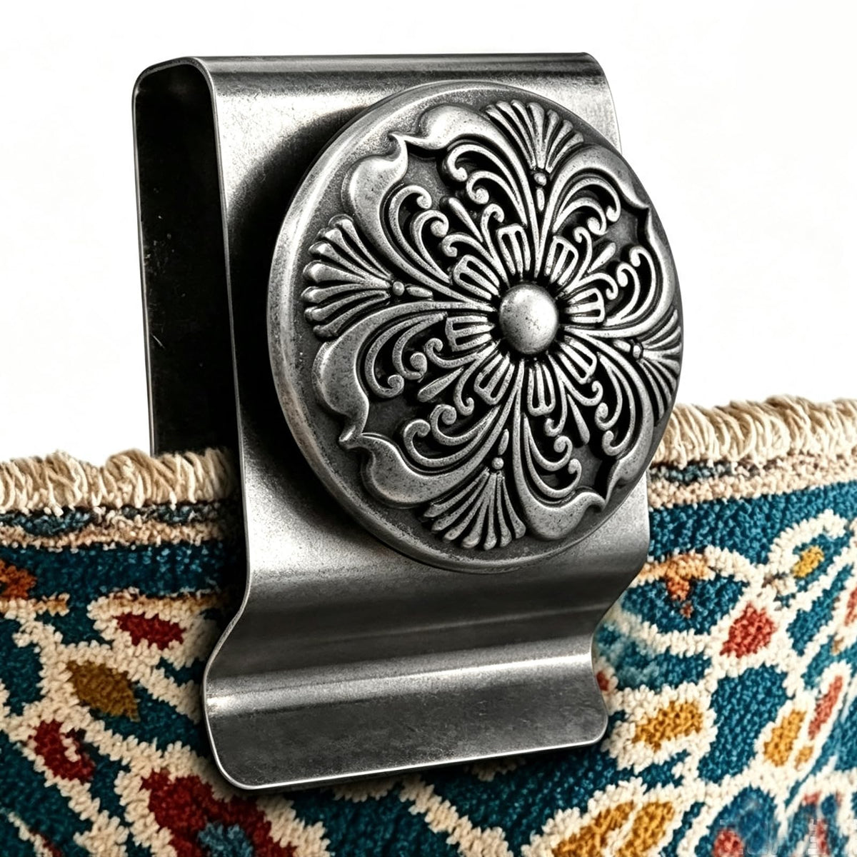 Tapestry Wall Hanging Clamps 4 Pack 1.2x2.0 Textile Art Decoration Hangers Metal Clips for Hanging Rugs Carpet Display (Bronze)