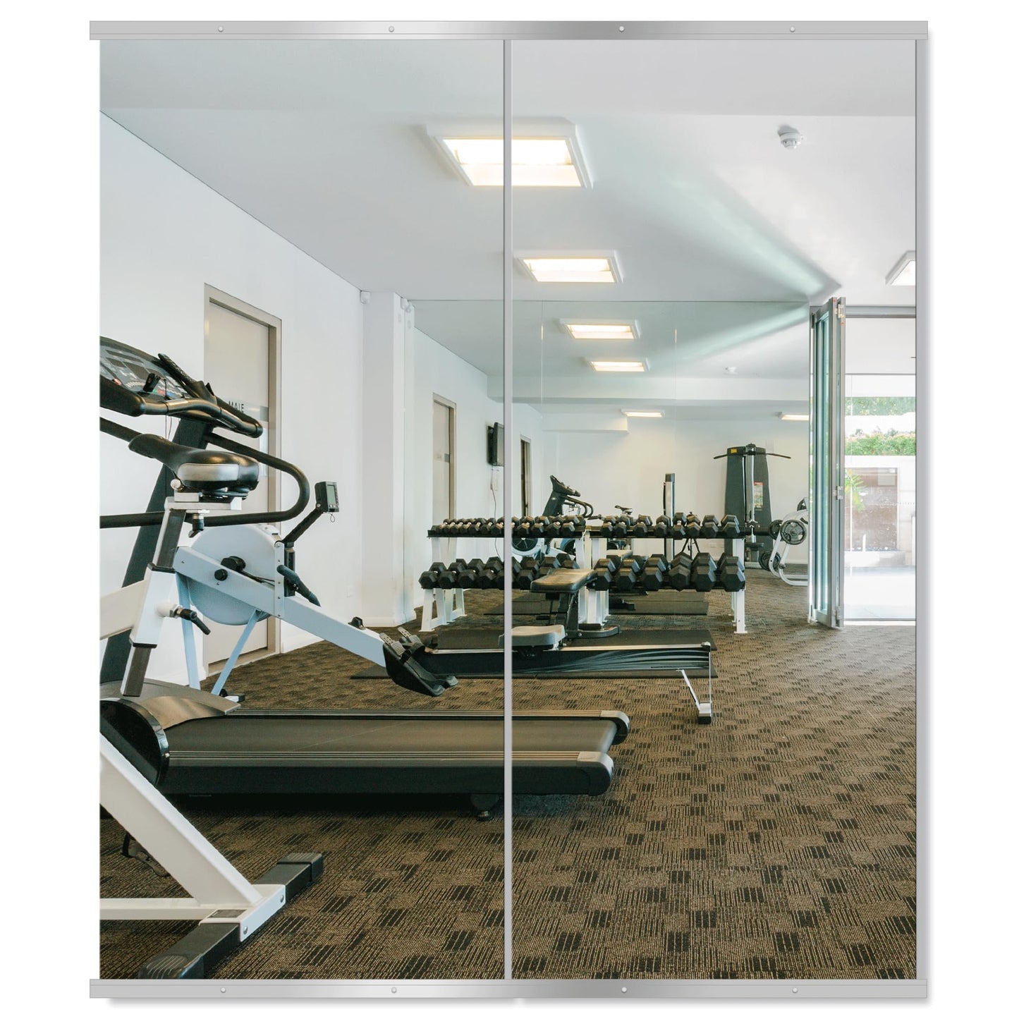 Delma Frameless Mirror Tiles 14"x12"x8 Pcs Wall Mounted