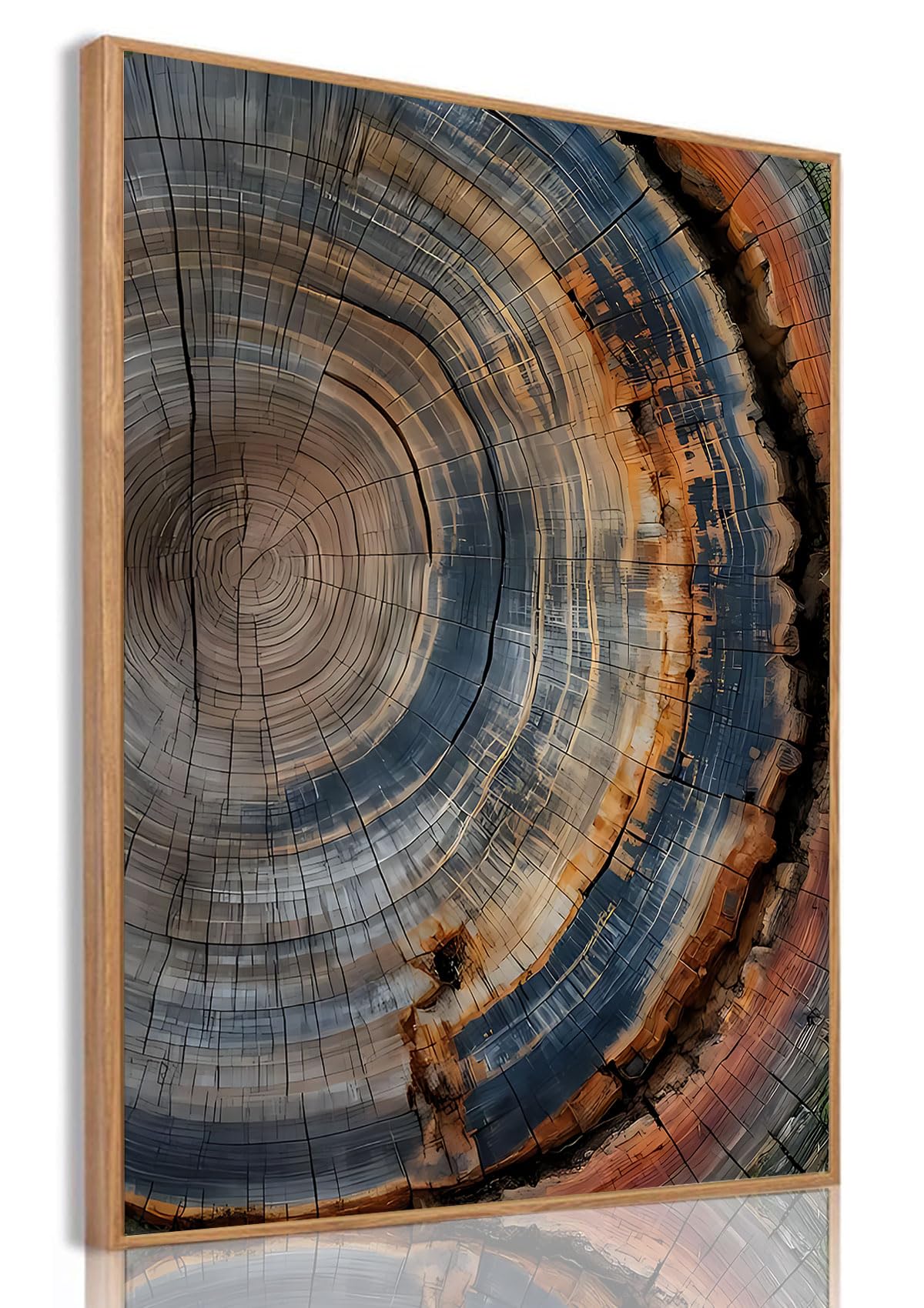 Tree Ring Wall Art Framed, Modern Nature Decor, Easy to Hang 12x16 Inch | The Art of Nature's Timeline,Affordable & High quality,Perfect for your Living Room,Bedroom,Bathroom & Office