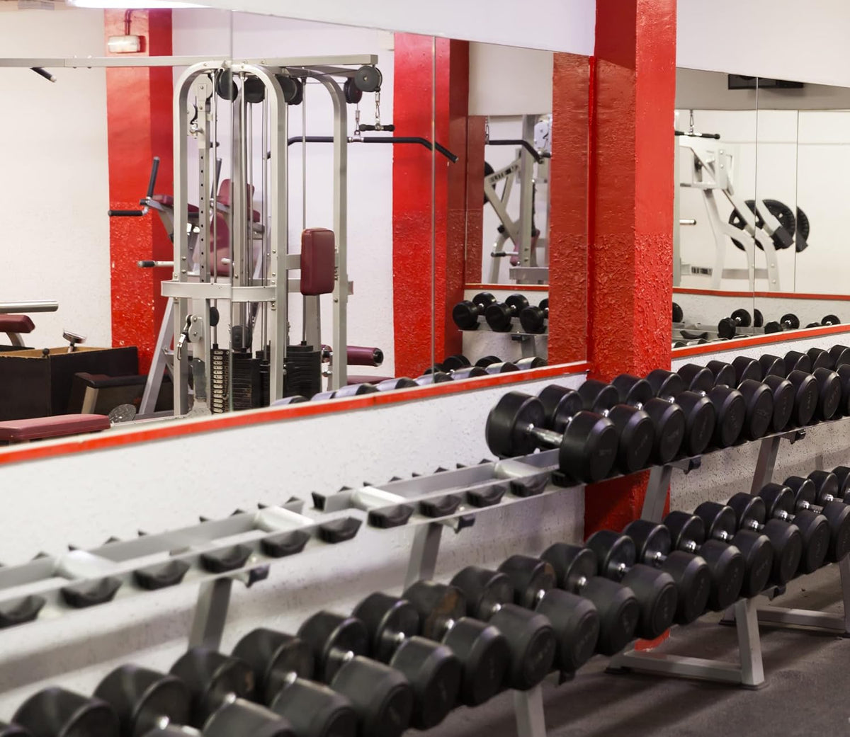 Home Gym Mirror 48"x24" 3PCS, Wall Mounted Frameless Tempered Glass Mirror