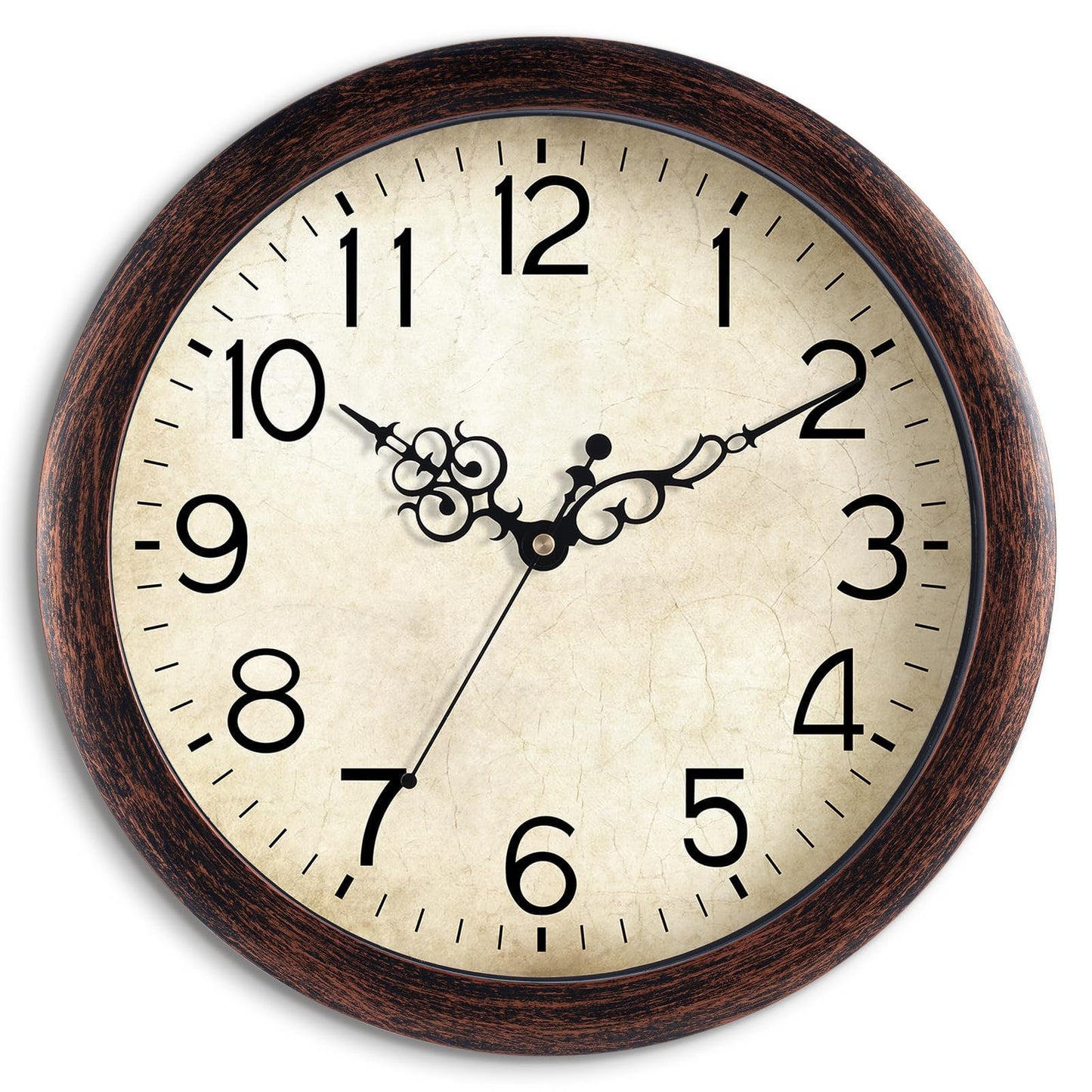 KECYET Wall Clock Vintage Battery Operated Quartz Silent 8" for Kitchen