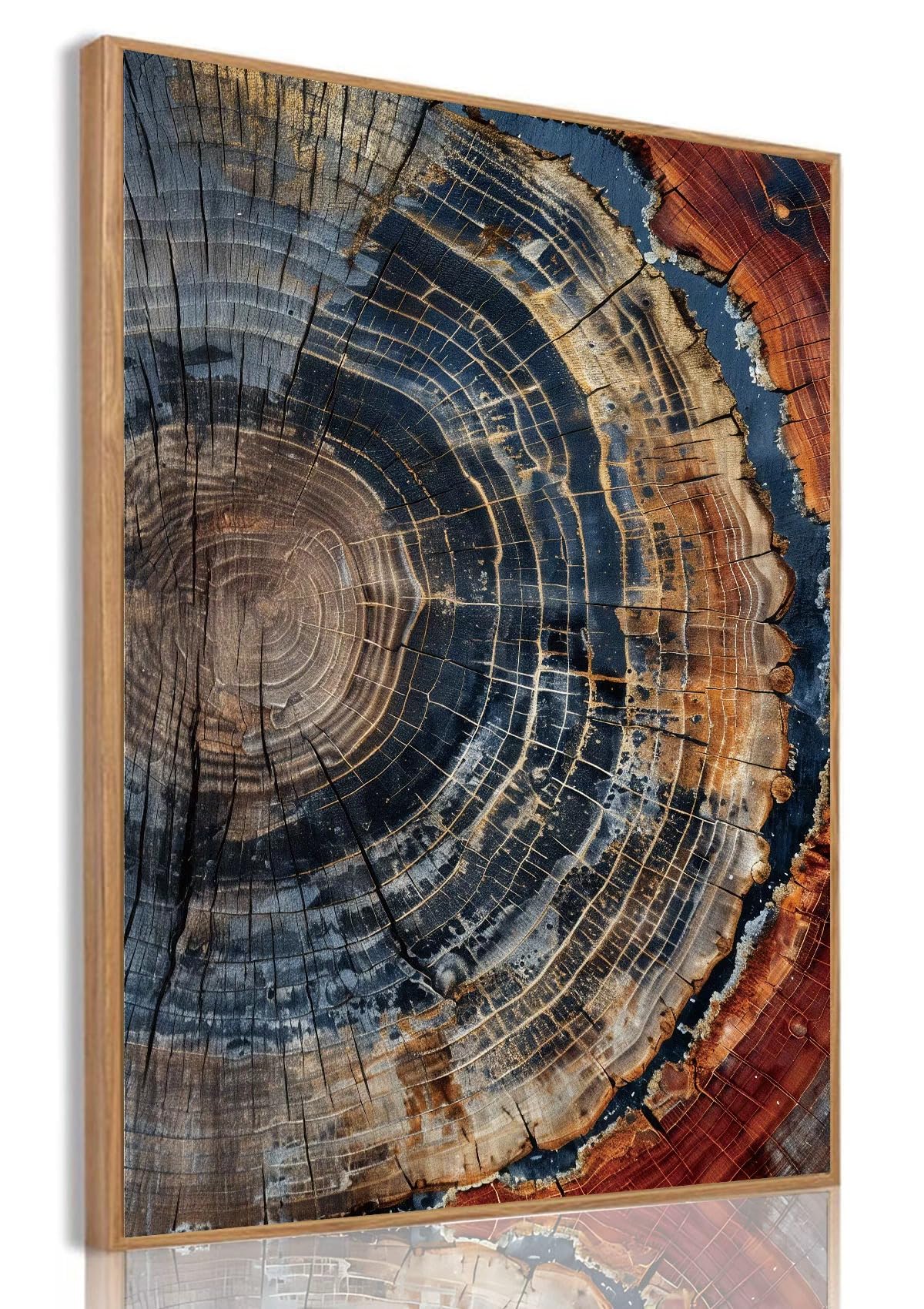 Tree Ring Wall Art Framed, Modern Nature Decor, Easy to Hang 12x16 Inch | The Art of Nature's Timeline,Affordable & High quality,Perfect for your Living Room,Bedroom,Bathroom & Office