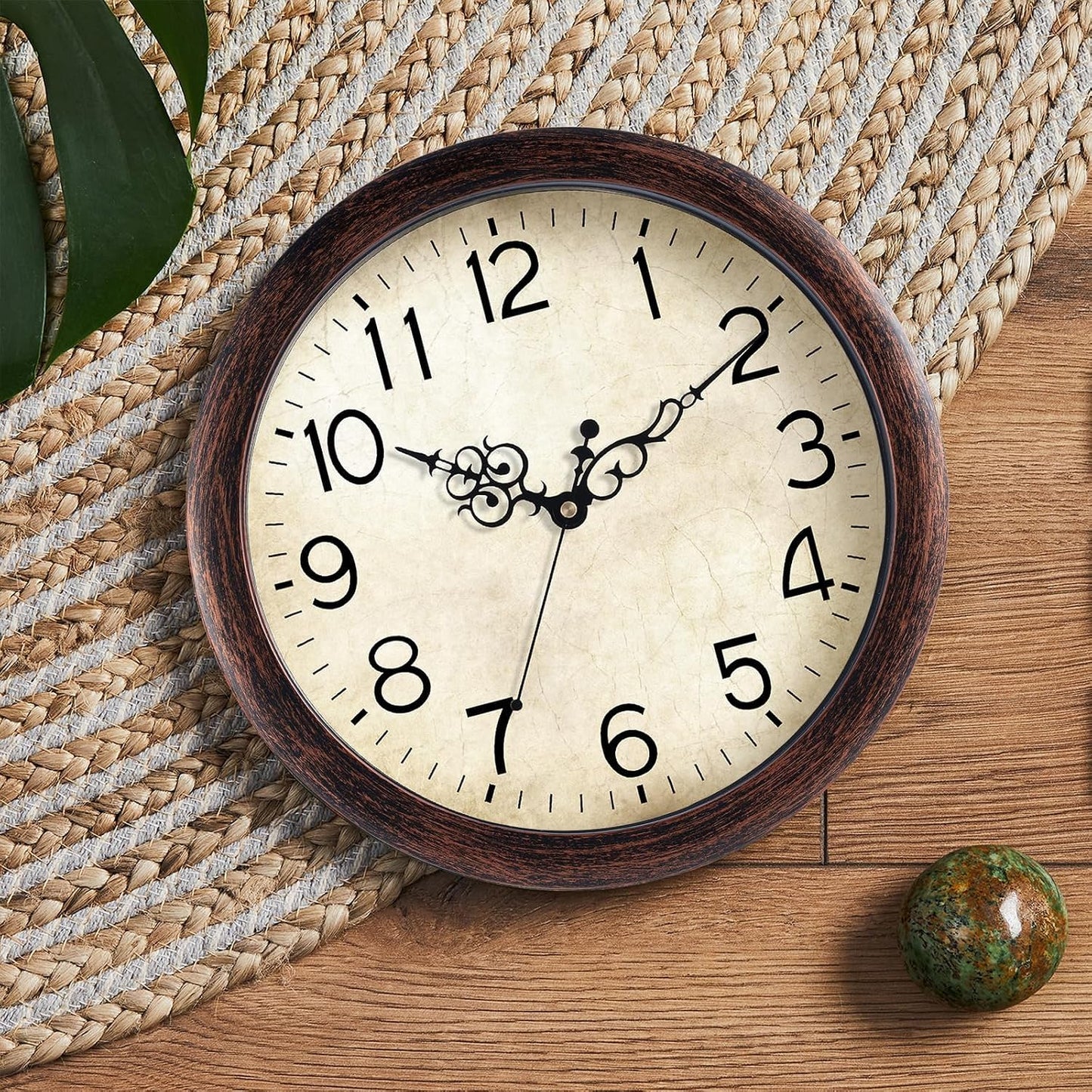 KECYET Wall Clock Vintage Battery Operated Quartz Silent 8" for Kitchen